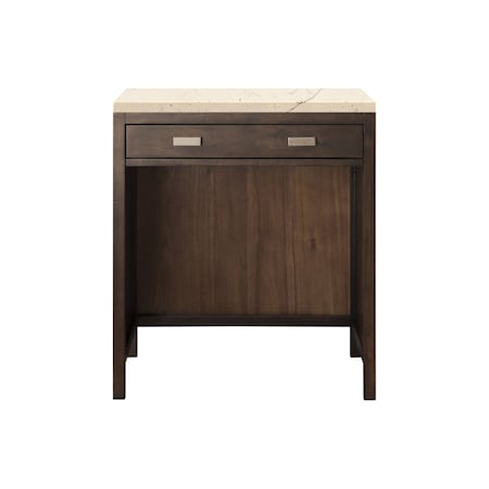 James Martin Vanities Addison 30in Countertop Unit, Mid-Century Acacia w/ 3 CM Eternal Marfil Quartz Top E444-CU30-MCA-3EMR